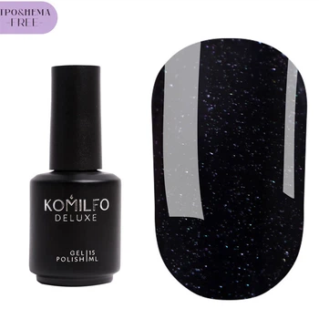 Топ для гель-лаку без ЛШ Komilfo No Wipe Glitter Top HEMA/TPO free 15 мл