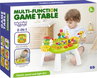 Interaktywny stolik edukacyjny Woopie BABY 2w1: gra Łowienie rybek i Sorter ze światłem i dźwiękiem (5906280659530)