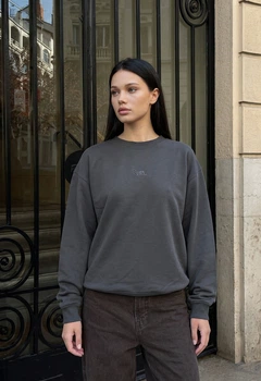 Свитшот Женский Стаф Темно-серый Спортивный Staff Zy Dark Gray M (400886)