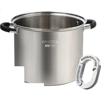 Кастрюля MAXCOOK MCT4893 из нержавеющей стали 304 с двойным дном для газа и индукции, 30 см