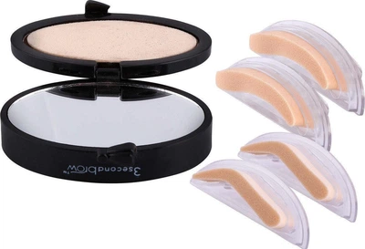 Штамп для бровей 3 Second Brow Eyebrow Stamp, набор для оформления с трафаретами и зеркалом