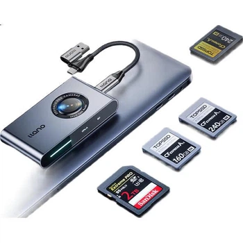 Кардридер Llano USB/Type-C 3.2 High-Speed 4.0, совместимый с картами памяти CFexpress A/SD, поддерживает серии Sony Alpha/FX, а также смартфоны, планшеты и компьютеры.