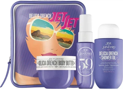 Набір по догляду за тілом Sol de Janeiro Brazilian Delicia Drench Jet Set батер спрей гель для душу