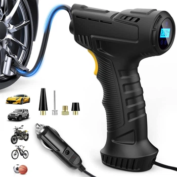 Портативный автокомпрессор Suitu 12V 150PSI цифровой с LED-подсветкой для шин автомобиля, мотоцикла, велосипед