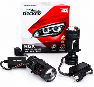 Лампа светодиодная Decker LED RGX-01 5.5K H4 65/85W (2 шт. комплект)
