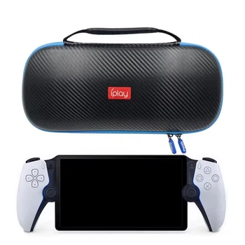 Твердий захисний кейс iPlay HBP-574 для PlayStation Portal, чорний із синьою блискавкою
