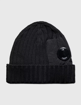 Шапка C.P. Company с линзой черного цвета, One size (универсальный размер), Унисекс.