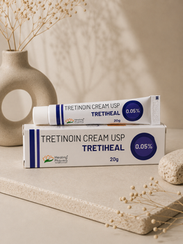 Крем Третиноин Tretiheal Tretinoin Cream USP 0.05% 20 г — Крем с ретиноидом для комплексного ухода за кожей лица