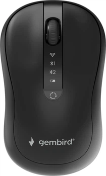 Миша Gembird MUSW2-4B-01 Wireless/Bluetooth Black