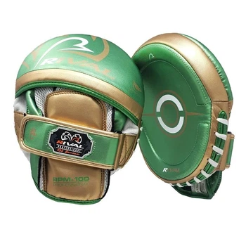 Лапи для бокса Rival RPM100 Professional Punch Mitts (RPM100-Green/Gold)