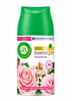 Змінний балон для автоматичного освіжувача повітря Air Wick Essential Oils Казковий сад (Троянда) 250 мл