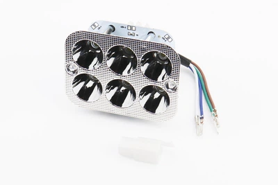 Фары квадратной внутренняя часть 6-LED, 90*65 мм, TUNING для мопеда DELTA