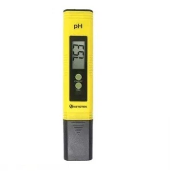 Портативный цифровой PH-метр с калибровкой и кейсом Ketotek, 0.00-14.00 pH, 0-60 ° C, Yellow