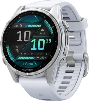 Смарт-часы Garmin Fenix 8 43mm AMOLED Silver with Whitestone Silicone Band (010-02903-00/06)