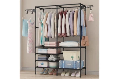 Вешалка-стойка для одежды UKC Double Pole NF6602-4/YL8106-2 телескопическая, 108×45×173 см
