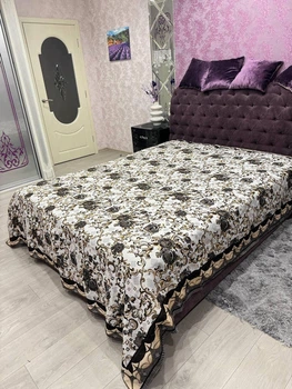 Универсальное покрывало-капа гобелен 200×220 см. Мелисса двухсторонняя для уюта