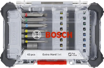 Набір викруток BOSCH 44 предмети плоскі/хрестові універсальний