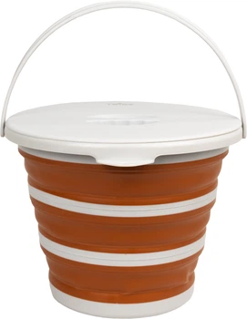 Ведро Tribe Water Bucket Lid Силиконовое с крышкой 10 л Терракотовое (T-FJ-0050-terracota)