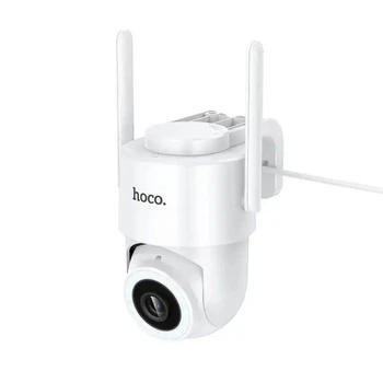 IP-камера видеонаблюдения Hoco D10 PTZ HD, 2MP, FullHD, IP65, white