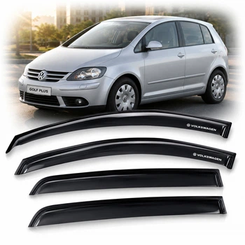 Дефлектори вікон вітровики Volkswagen Golf 5 Plus 2004-2014 5d Хечбек Скотч 3M (Voron Glass) VV13504