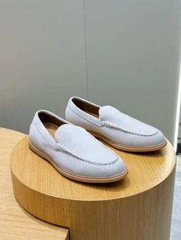 Чоловічі замшеві лофери TOD'S світло-блакитного кольору розмір 41