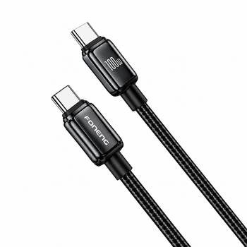 Кабель Foneng X119 USB Type-C to Type-C 100W 1 м Black для швидкої зарядки та передачі даних