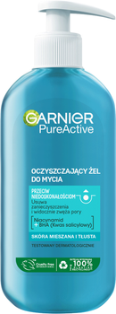Żel do mycia twarzy Garnier Pure Active zwężający pory 200 ml (3600010018209)