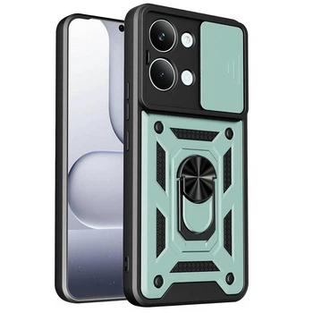 Чехол Fiji Camera Defence для Poco X8 Pro Max бампер с защитой камеры и подставкой Green
