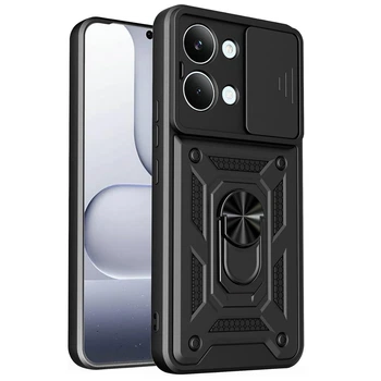 Чехол Fiji Camera Defence для Poco X8 Pro Max бампер с защитой камеры и подставкой Black