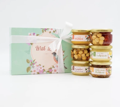 Набір медовий LOVE HONEY 6 баночок 850 г