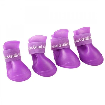 Гумові чобітки для собак Multibrand фіолетовий M GUAI (zoo0005842)