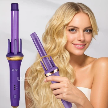 Плойка автоматическая для локонов Hair Curler, электрические щипцы-стайлер для завивки волос с автоматическим вращением и тремя температурными режимами (170°, 190°, 210°), стайлер для создания кучеров Фиолетовый LY-884-Violet
