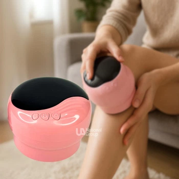 Масажер вакуумний антицелюлітний для тіла Intelligent Cupping Massage, акумуляторний електромасажер з 9 режимами та нагріванням для зменшення целюліту, лімфодренажу та покращення кровообігу Рожевий, LY-873-Pink/Black