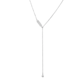 Серебряное колье с без камней, вес изделия 3,25 гр (2211570)