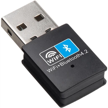 Зовнішній мережевий адаптер 2в1 WiFi+Bluetooth Addap UWA-03 USB 2,4 ГГц 150 Мбіт/с чорний