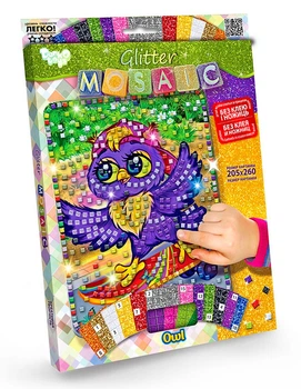 Блискуча мозаїка «Glitter Mosaic» Сова (БМ-03-04) (0010-1464)