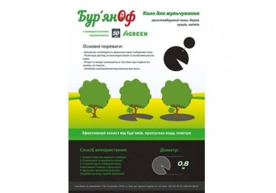 Пристовбурове коло d=0,8 м 5шт Agreen Бур'янОФ 017803