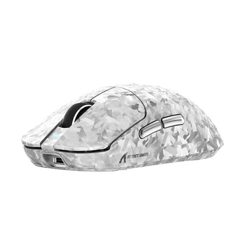Геймерська бездротова (Bluetooth + 2,4G) миша з карбону Attack Shark RS3 ULTRA, PAW3955MAX, 8K, 52000DPI, Silver/СРІБНА (RS3US)