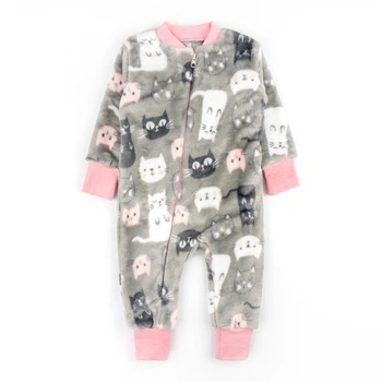 Теплий комбінезон для дівчинки з принтом Bubble Bunny Dexter`s 92 Сірий (d1204-34-92-sm)