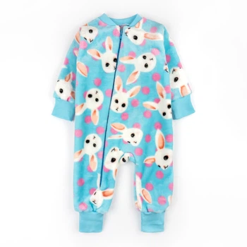 Теплий комбінезон для дівчинки з принтом Bubble Bunny Dexter`s 86 Блакитний (d1204-51-86-sm)