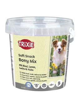 Лакомство Trixie Soft Snack Bony Mix для собак с говядиной, ягненком, лососем и курицей 500 г