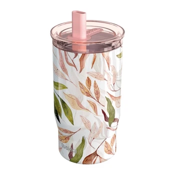 Термокружка Quokka Mist 720 ml зі соломинкою Falling Leaves (40167)
