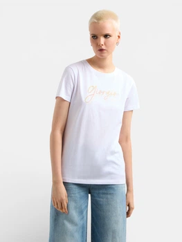 Футболка хлопковая женская Armani Exchange 869947799 XS Белая (1161075903)