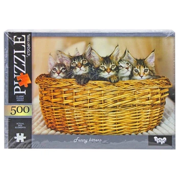Пазли Смішні кошенята. 500 елементів, Danko Toys (C500-14-09) (0010-431-1409)
