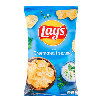 Чіпси Lay's 25г Сметана і зелень