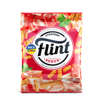 Сухарики Flint 100г бекон