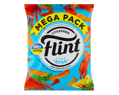 Сухарики Flint 100г краб