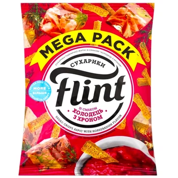 Сухарики Flint 100г холодець з хріном