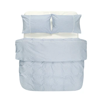Постельное белье Lotus Home - Premium Percale Stripe голубой евро (svt-2000022355728)