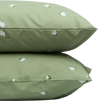 Набір наволочок Moon&Star Бязь Gold Люкс Green Bloom 40х40 см 2 шт (MS-840001812)